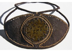 Carved Stone Macrame Necklace Carved Stone Macrame Necklace